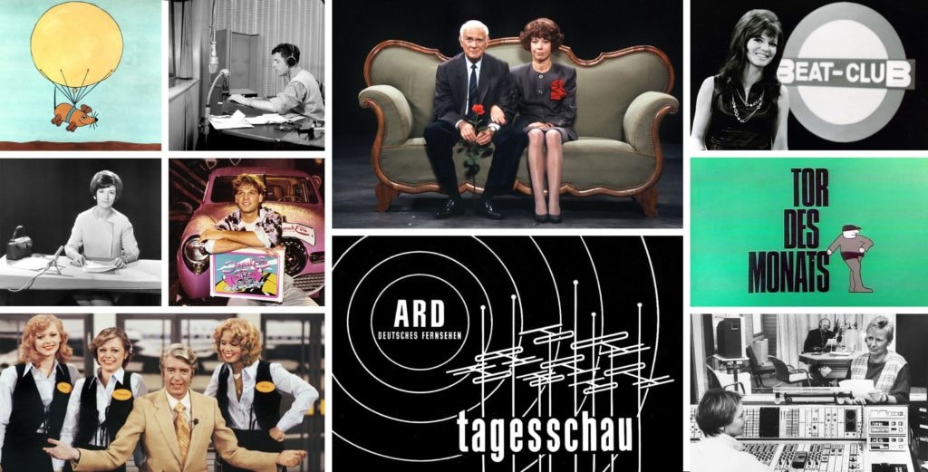 "70 Jahre ARD"-Collage; rechts unten Hörfunk-Regie im Studio Bielefeld. | Bildquelle: WDR; rechts unten WDR/Andreas Frücht