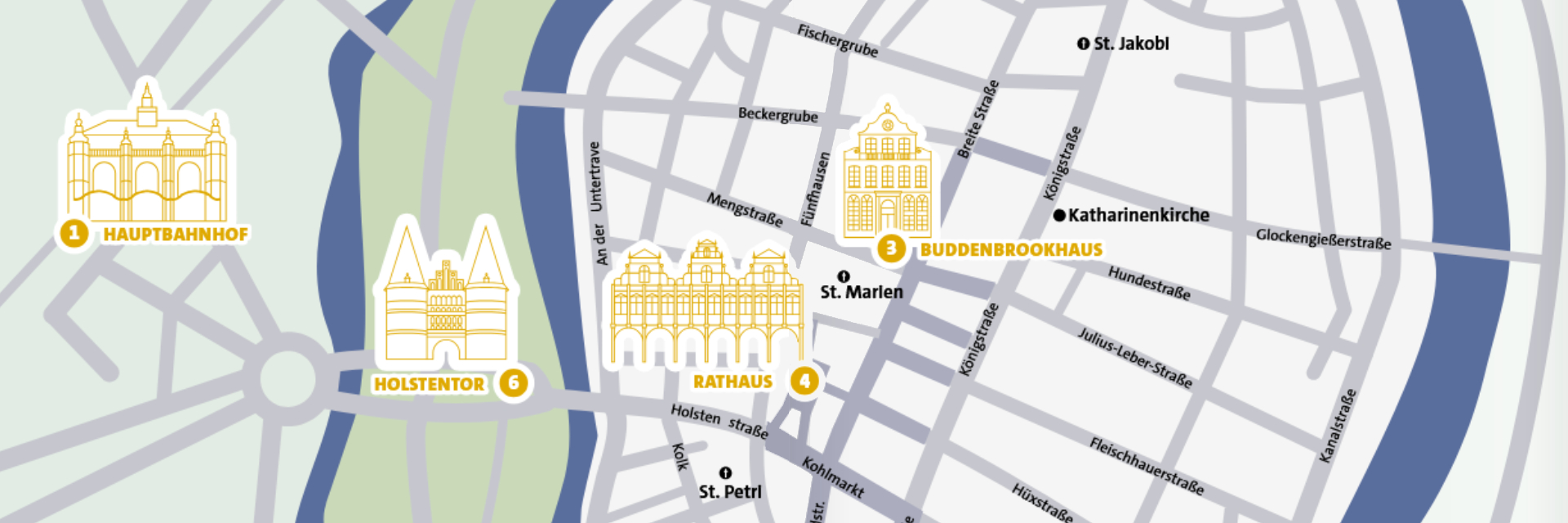 Orte in der Lübecker Innenstadt, die für das Leben der Familie Mann prägend waren. | Bildquelle: ARD